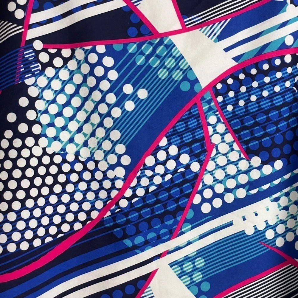 Emerald‎ 18 Skort Mixed Geometric Pattern Blue Black White Size 16 Skirt